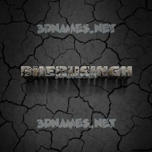bherusingh in Cracked Stone style - 3D name wallpaper