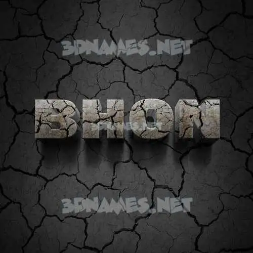 bhon in Cracked Stone style - 3D name wallpaper bhon in Cracked Stone style - 3D name wallpaper