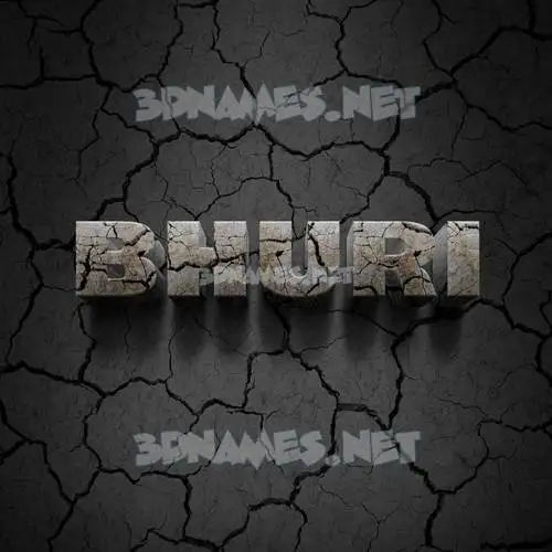 bhuri in Cracked Stone style - 3D name wallpaper
