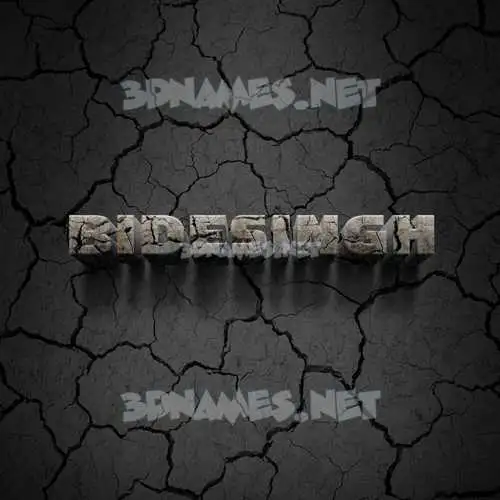 bidesingh in Cracked Stone style - 3D name wallpaper