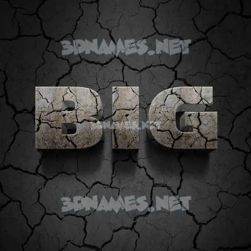 big in Cracked Stone style - 3D name wallpaper big in Cracked Stone style - 3D name wallpaper