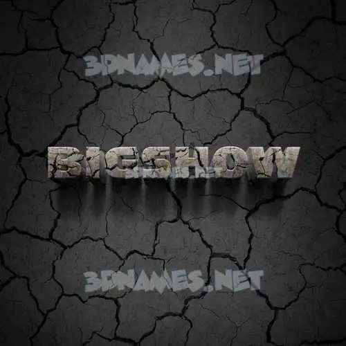 bigshow in Cracked Stone style - 3D name wallpaper bigshow in Cracked Stone style - 3D name wallpaper