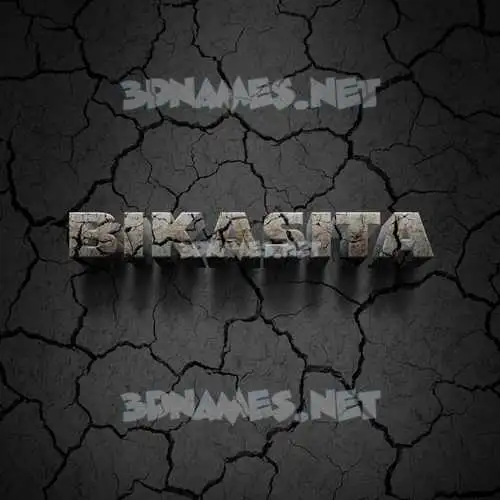 bikasita in Cracked Stone style - 3D name wallpaper