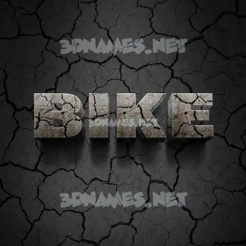 bike in Cracked Stone style - 3D name wallpaper bike in Cracked Stone style - 3D name wallpaper