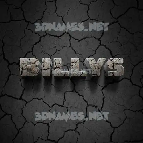 billys in Cracked Stone style - 3D name wallpaper billys in Cracked Stone style - 3D name wallpaper