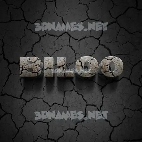 biloo in Cracked Stone style - 3D name wallpaper