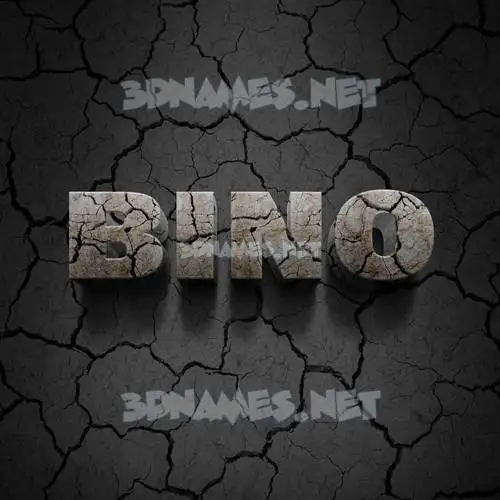 bino in Cracked Stone style - 3D name wallpaper bino in Cracked Stone style - 3D name wallpaper