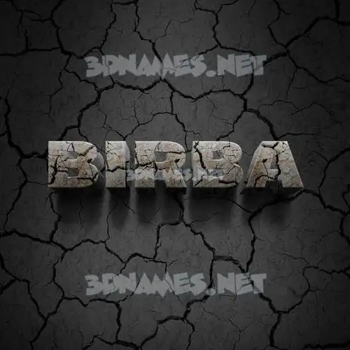 birba in Cracked Stone style - 3D name wallpaper birba in Cracked Stone style - 3D name wallpaper