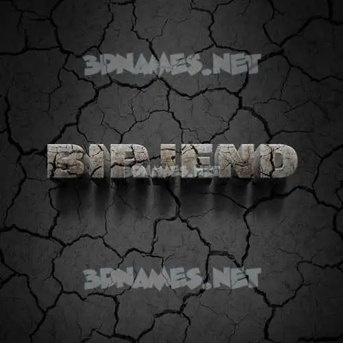 birjend in Cracked Stone style - 3D name wallpaper