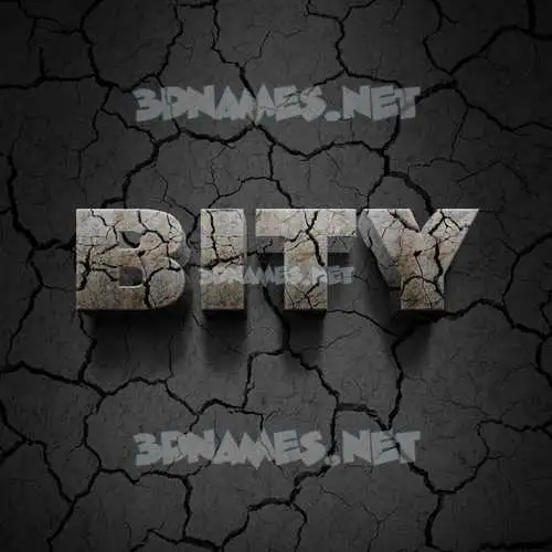 bity in Cracked Stone style - 3D name wallpaper bity in Cracked Stone style - 3D name wallpaper