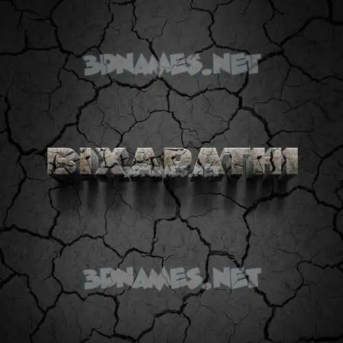 bixapathi in Cracked Stone style - 3D name wallpaper