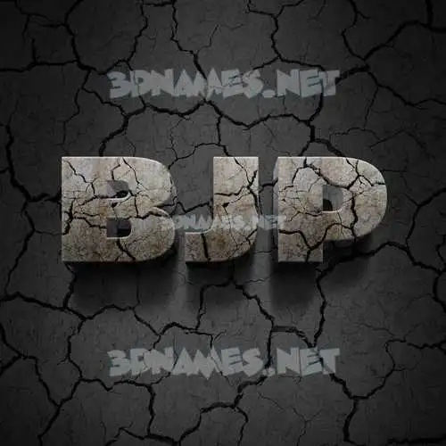 bjp in Cracked Stone style - 3D name wallpaper bjp in Cracked Stone style - 3D name wallpaper