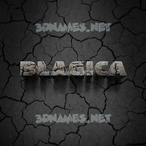 blagica in Cracked Stone style - 3D name wallpaper