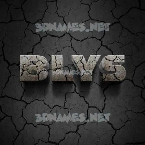 blys in Cracked Stone style - 3D name wallpaper blys in Cracked Stone style - 3D name wallpaper