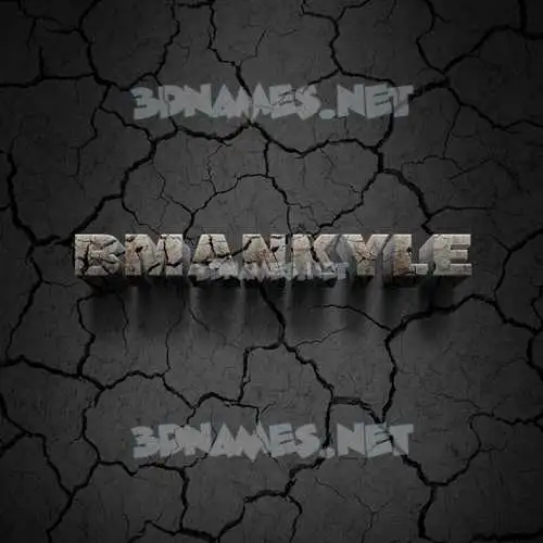 bmankyle in Cracked Stone style - 3D name wallpaper