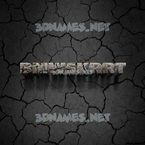 bmwskrrt in Cracked Stone style - 3D name wallpaper bmwskrrt in Cracked Stone style - 3D name wallpaper