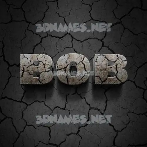 bob in Cracked Stone style - 3D name wallpaper bob in Cracked Stone style - 3D name wallpaper