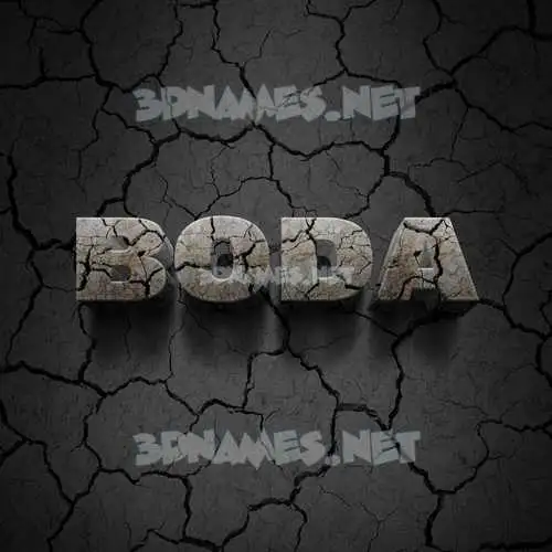 boda in Cracked Stone style - 3D name wallpaper boda in Cracked Stone style - 3D name wallpaper