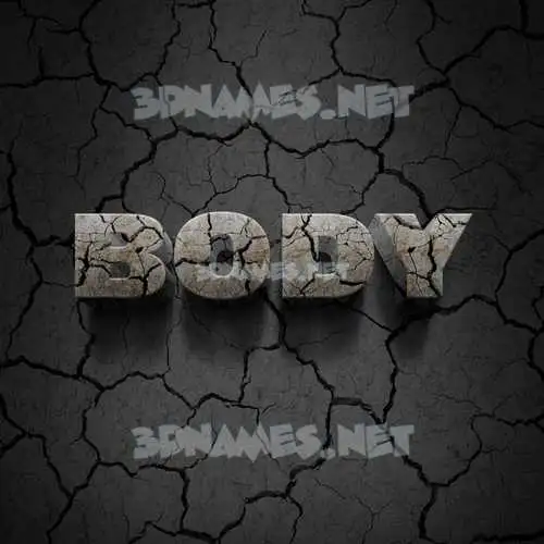 body in Cracked Stone style - 3D name wallpaper body in Cracked Stone style - 3D name wallpaper