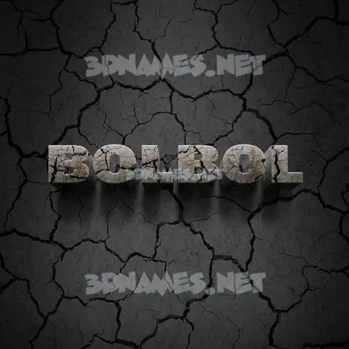 bolbol in Cracked Stone style - 3D name wallpaper bolbol in Cracked Stone style - 3D name wallpaper
