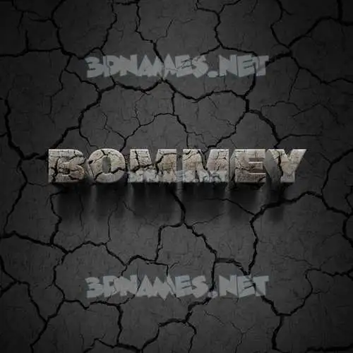 bommey in Cracked Stone style - 3D name wallpaper bommey in Cracked Stone style - 3D name wallpaper