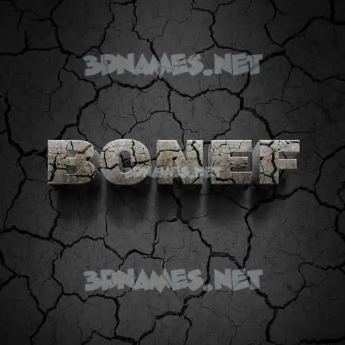 bonef in Cracked Stone style - 3D name wallpaper bonef in Cracked Stone style - 3D name wallpaper