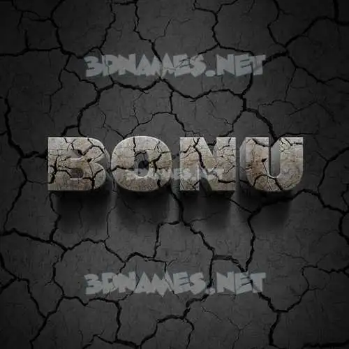bonu in Cracked Stone style - 3D name wallpaper bonu in Cracked Stone style - 3D name wallpaper