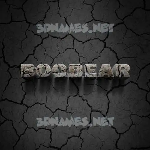 boobear in Cracked Stone style - 3D name wallpaper boobear in Cracked Stone style - 3D name wallpaper