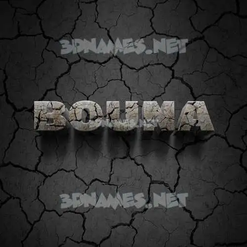 bouna in Cracked Stone style - 3D name wallpaper bouna in Cracked Stone style - 3D name wallpaper