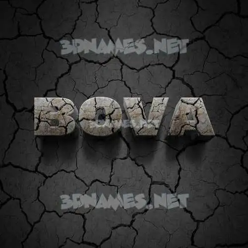 bova in Cracked Stone style - 3D name wallpaper bova in Cracked Stone style - 3D name wallpaper