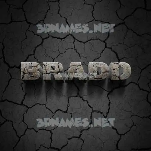 bradd in Cracked Stone style - 3D name wallpaper
