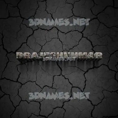 brajeshkumar in Cracked Stone style - 3D name wallpaper
