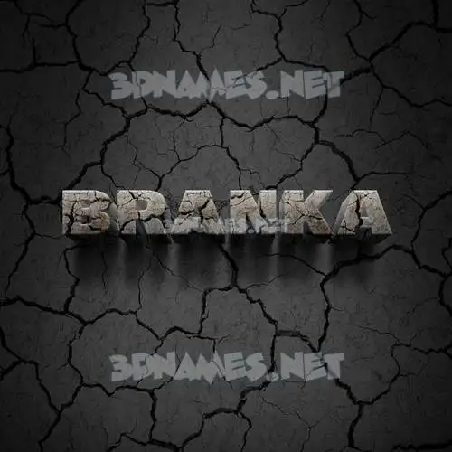 branka in Cracked Stone style - 3D name wallpaper branka in Cracked Stone style - 3D name wallpaper