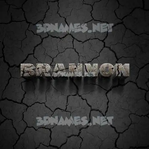 brannon in Cracked Stone style - 3D name wallpaper brannon in Cracked Stone style - 3D name wallpaper