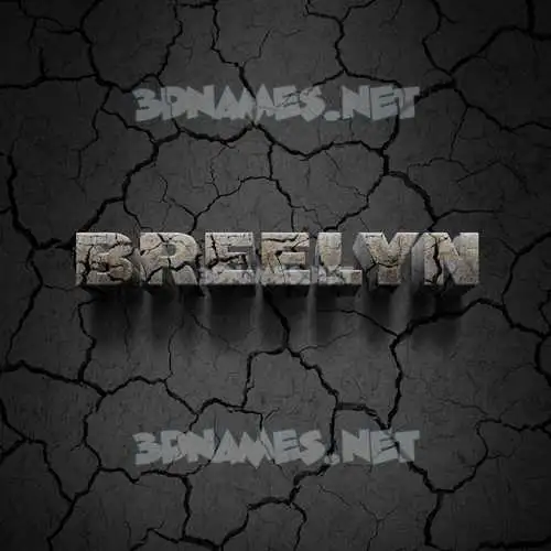 breelyn in Cracked Stone style - 3D name wallpaper