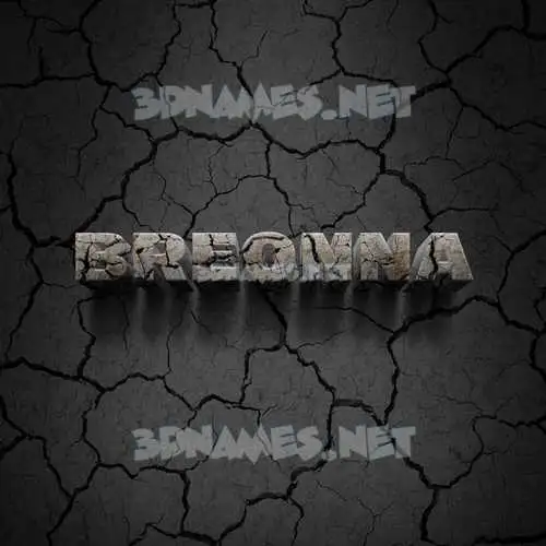 breonna in Cracked Stone style - 3D name wallpaper