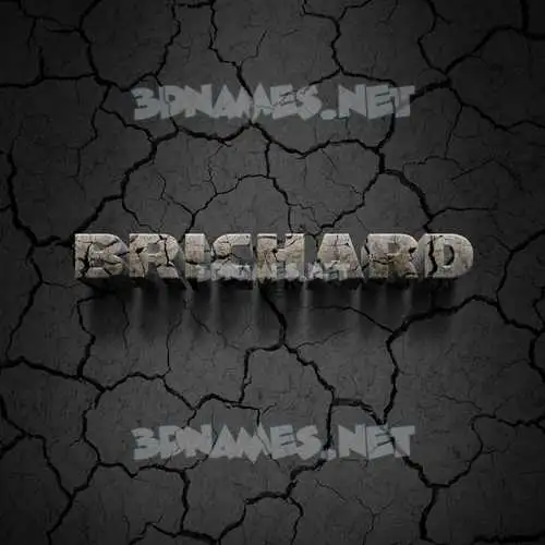 brichard in Cracked Stone style - 3D name wallpaper