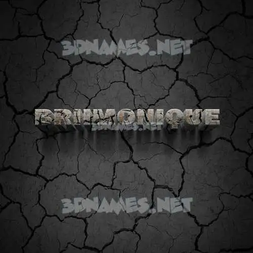 briimonique in Cracked Stone style - 3D name wallpaper briimonique in Cracked Stone style - 3D name wallpaper