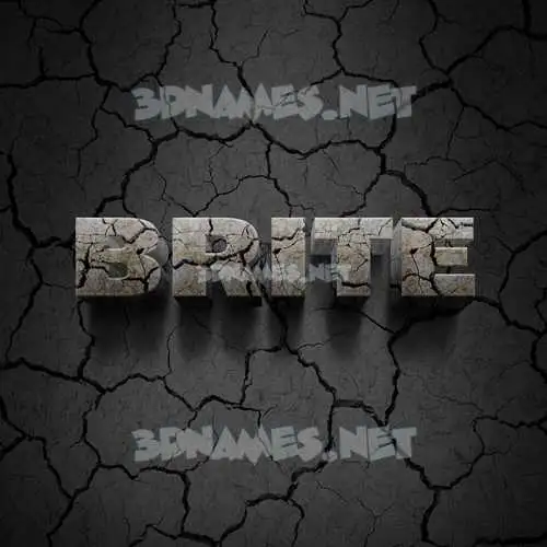 brite in Cracked Stone style - 3D name wallpaper brite in Cracked Stone style - 3D name wallpaper