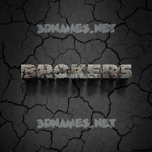 brokers in Cracked Stone style - 3D name wallpaper brokers in Cracked Stone style - 3D name wallpaper
