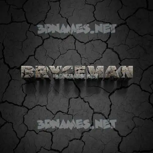 bryceman in Cracked Stone style - 3D name wallpaper bryceman in Cracked Stone style - 3D name wallpaper