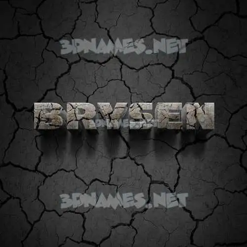 brysen in Cracked Stone style - 3D name wallpaper brysen in Cracked Stone style - 3D name wallpaper