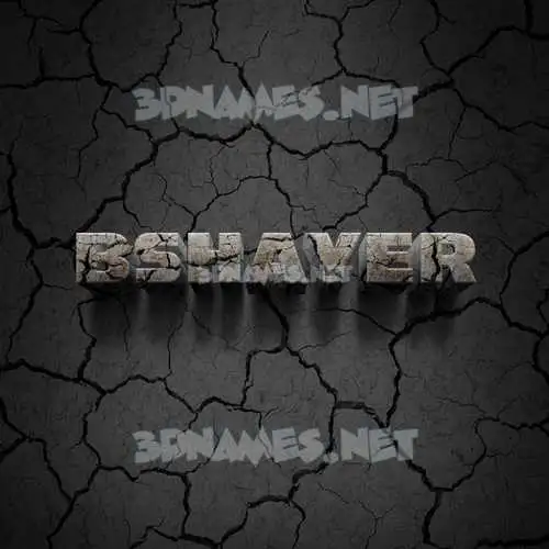 bshayer in Cracked Stone style - 3D name wallpaper bshayer in Cracked Stone style - 3D name wallpaper