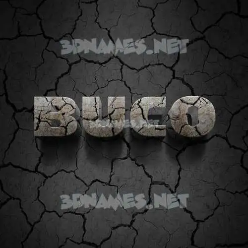 buco in Cracked Stone style - 3D name wallpaper buco in Cracked Stone style - 3D name wallpaper