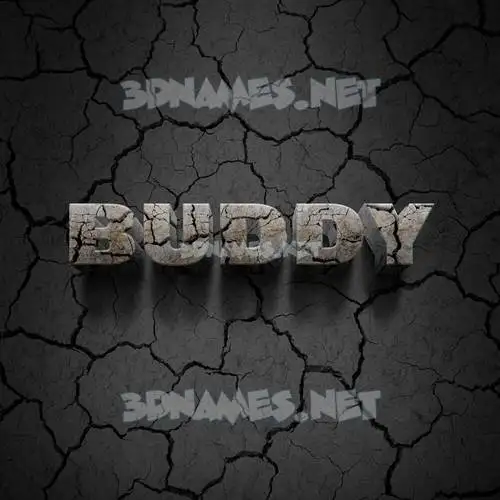 buddy in Cracked Stone style - 3D name wallpaper buddy in Cracked Stone style - 3D name wallpaper