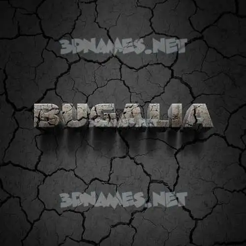 bugalia in Cracked Stone style - 3D name wallpaper bugalia in Cracked Stone style - 3D name wallpaper