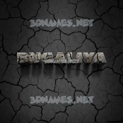 bugaliya in Cracked Stone style - 3D name wallpaper