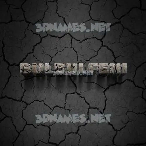 bulbulfeni in Cracked Stone style - 3D name wallpaper