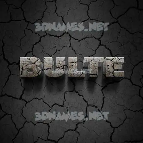 bulte in Cracked Stone style - 3D name wallpaper bulte in Cracked Stone style - 3D name wallpaper