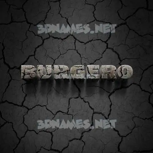 burgero in Cracked Stone style - 3D name wallpaper burgero in Cracked Stone style - 3D name wallpaper